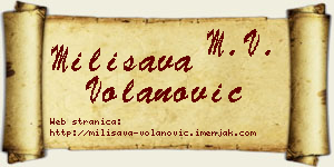 Milisava Volanović vizit kartica